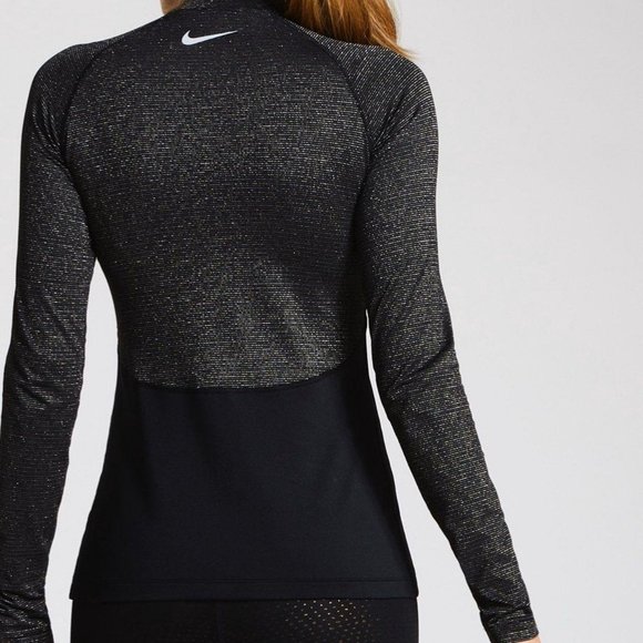 Nike Pro Warm Sparkle Long-Sleeve Top Sz M - Picture 4 of 7